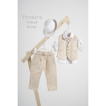  Piccolino Βαπτιστικό κοστούμι Rafael σε χρώμα Beige